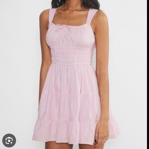 Aritzia Light Pink poplin Sundress